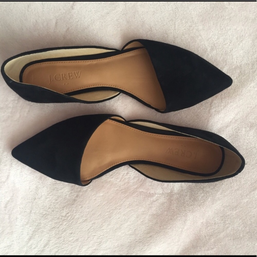 J. Crew Black Pointed Toe Flats